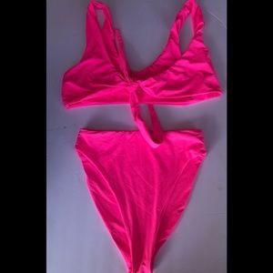Four three seven bikini size small neon pink